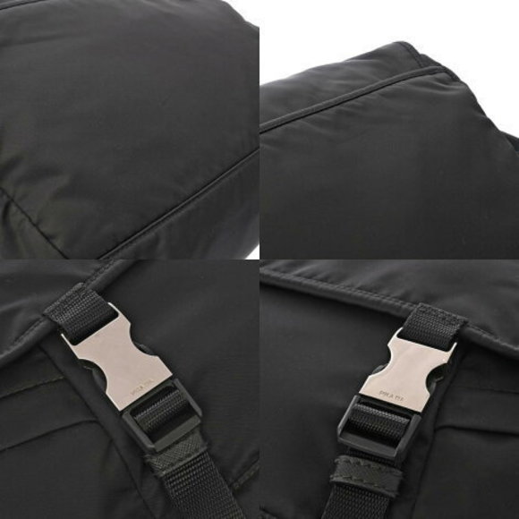 PRADA Re Nylon Saffiano Leather Black Nylon Shoulder Bag - Picture 9 of 12